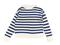 Name It dark denim striped loose knit blouse